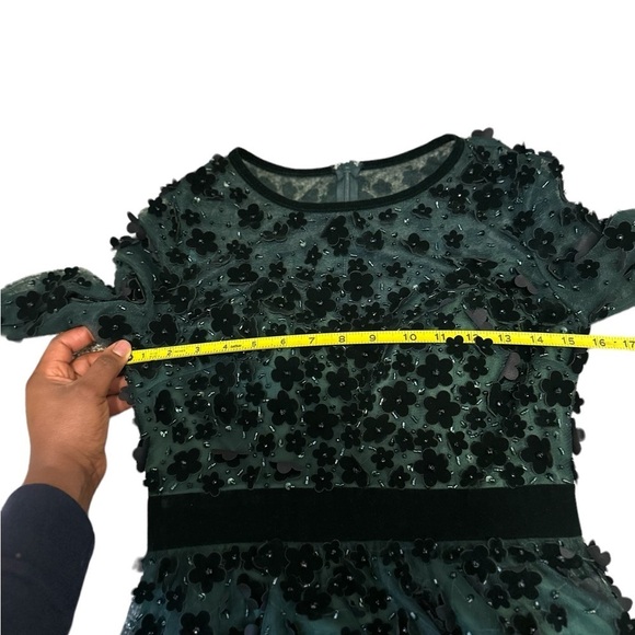 Mac Duggal 67007 Emerald Embellished Illusion Long Sleeve Dress Sz 4 NWT - Picture 10 of 14